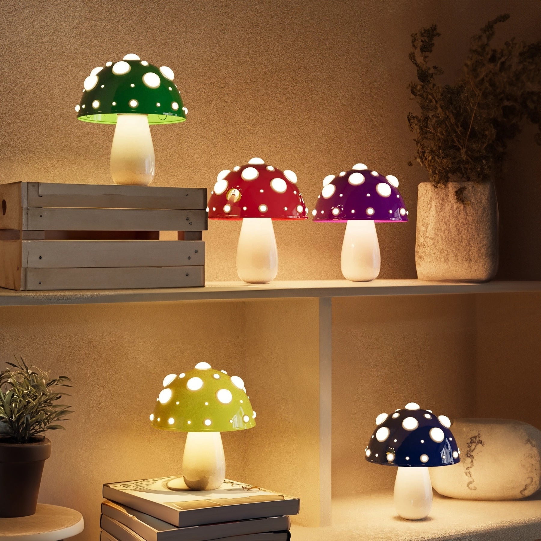 Paddestoelen kleine lamp