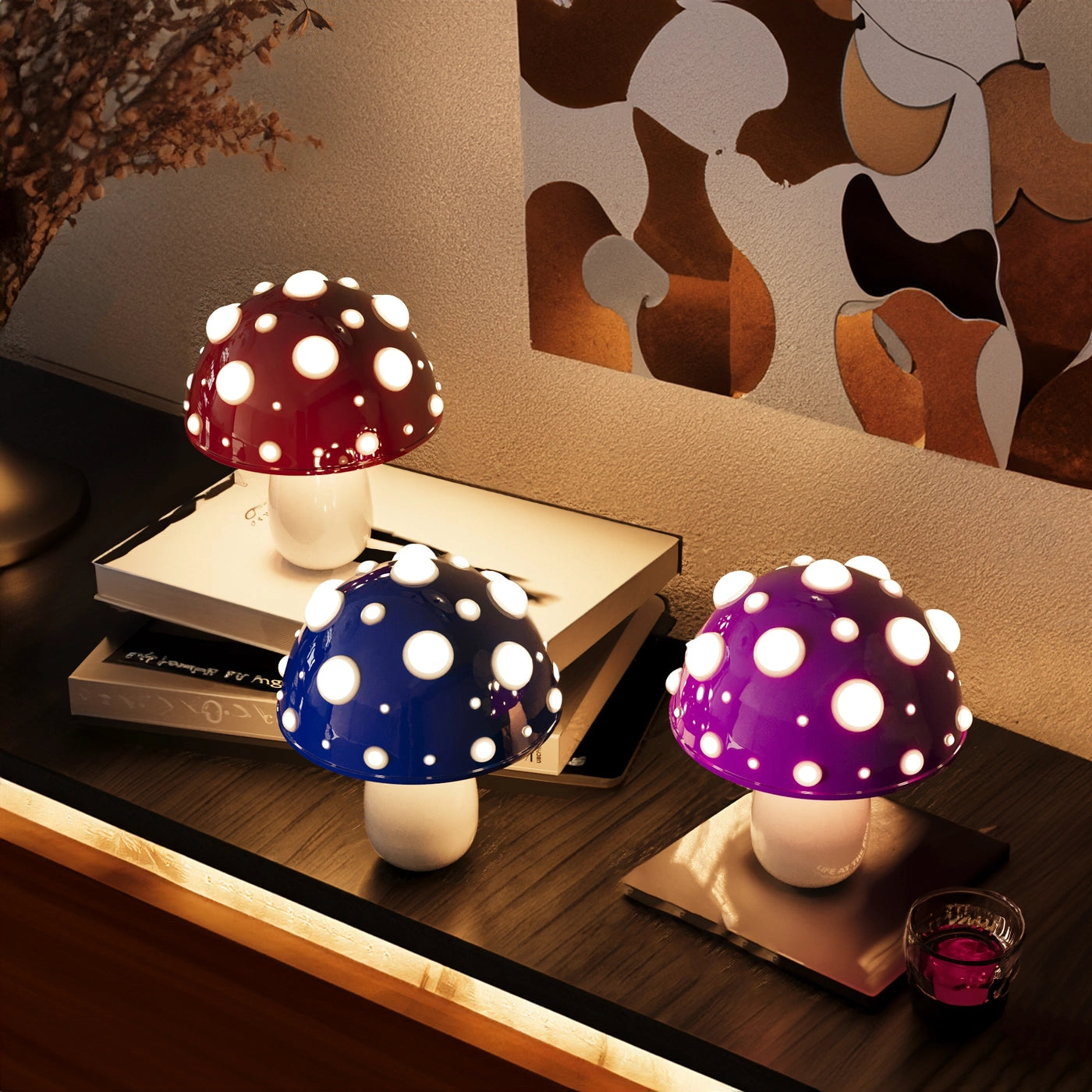 Paddestoelen kleine lamp